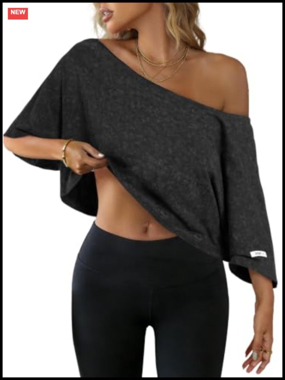 Womens Off Shoulder Crop Top Short Sleeve 100% Cotton T-Shirt